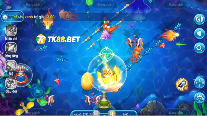 Bắt cá trong Paradise Bắn cá TK88